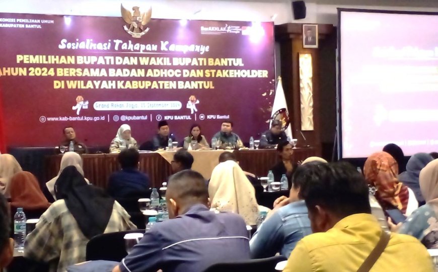 Kampanye Pilkada 25 September - 23 November 2024, KPU Bantul Minta Paslon Patuh Aturan