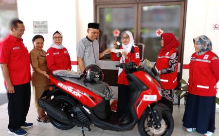 Sunartono Raih Hadiah Sepeda Motor Dihibahkan ke PMI Sleman