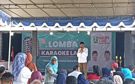 Relawan Halim-Aris Gelar Lomba Karaoke Dimeriahkan Bazar UMKM