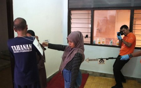 Polres Purworejo Gelar Rekonstruksi KDRT Istri Tewas di Tangan Suami