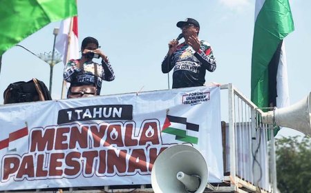 Tolak Normalisasi dengan Israel, Forum Ukhuwah Islamiyah DIY Gelar Aksi Bela Palestina di Titik Nol Jogja