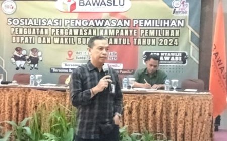 Bawaslu Bantul Segera Menertibkan APK yang Terpasang di Pohon