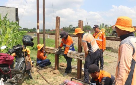 PT KAI Menutup Perlintasan Liar di Kebumen