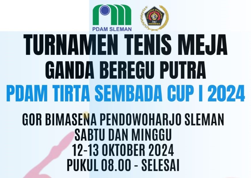 Sejumlah Tim Siap Adu Smash di Laga Tenis Meja PDAM Tirta Sembada Cup I 2024