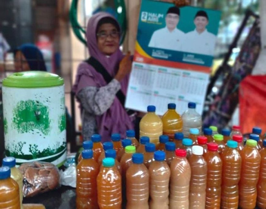Blusukan di Pasar Bantul, PSI Membagikan Kalender Halim-Aris