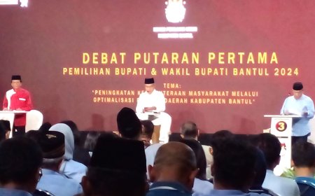 Debat Pilkada Bantul di TVRI Yogyakarta, Tiga Calon Bupati Beradu Program