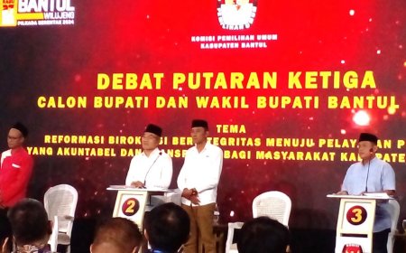 Tiga Paslon Pilkada Bantul Berkomitmen Menciptakan Pemerintahan Bersih