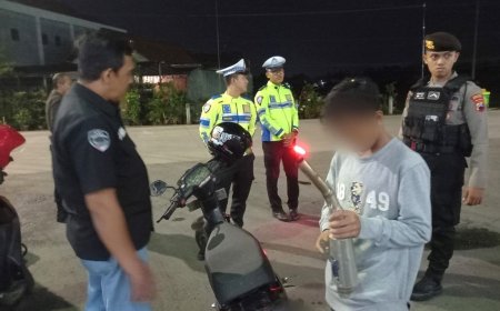 Polres Kebumen Membubarkan Kerumunan Remaja Diduga akan Balapan Liar