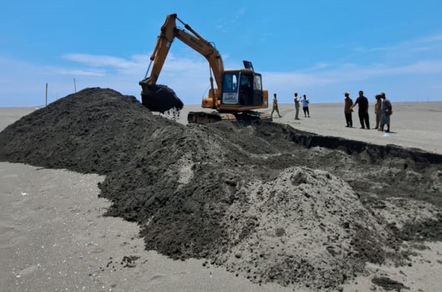 Ada Gundukan Pasir Cukup Tinggi di Sowangan Kali Wawar Purworejo