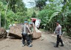Batu Besar Berhasil Disingkirkan, Jalur Gombong - Banjarnegara Kembali Normal