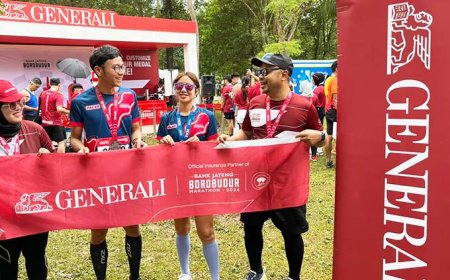 Konsisten Wujudkan Sustainable Lifestyle, Generali Lindungi Pelari di Event Bank Jateng Borobudur Marathon