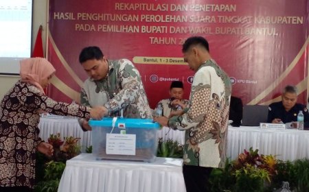 KPU Bantul Menetapkan Halim-Aris Pemenang Pilkada