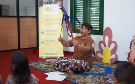Dalang Cilik Mendongeng di Taman Budaya Embung Giwangan