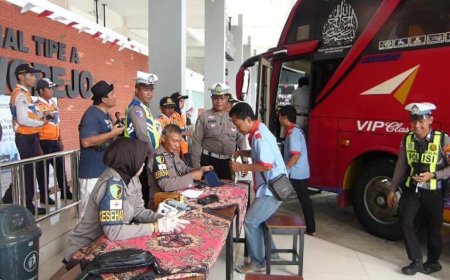 Satlantas Polres Purworejo Cek Terminal dan Kru Bus