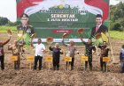 Di Atas Lahan Tidur Seluas 1.6 Ha, Polresta Sleman Lakukan Penanaman Jagung 