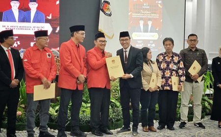 KPU Tetapkan Hasto-Wawan Pimpin Kota Jogja, Pilkada Damai Jadi Teladan Nasional