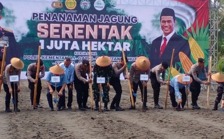 Kapolda DIY Pimpin Tanam Jagung Serentak di Bantul