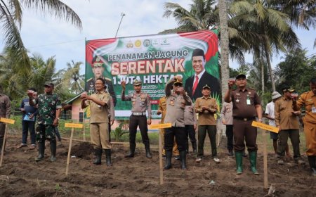 Polres Kebumen Tanam Jagung Dukung Program Asta Cita