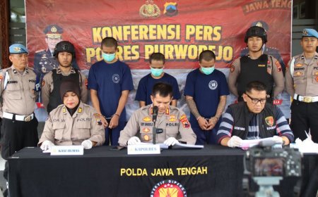 Polres Purworejo Bekuk Komplotan Pencuri Traktor