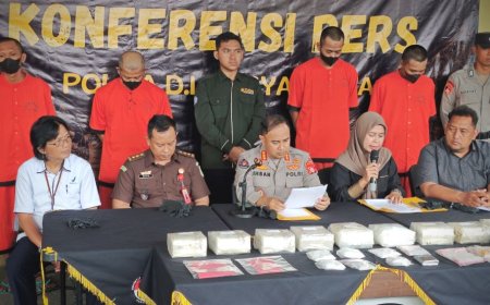 Polda DIY Bongkar Jaringan Sabu Lintas Provinsi, Sita 10 Kg Barang Bukti