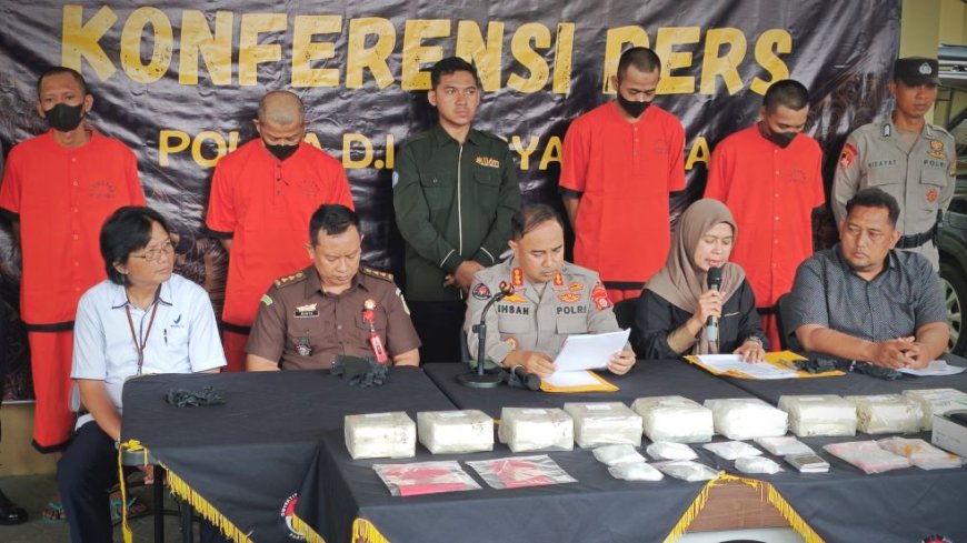 Polda DIY Bongkar Jaringan Sabu Lintas Provinsi, Sita 10 Kg Barang Bukti