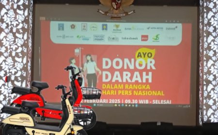 Donor Darah PWI Sleman Berhadiah Sepeda Listrik