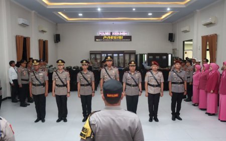 Empat Perwira Menduduki Jabatan Baru di Polres Kebumen