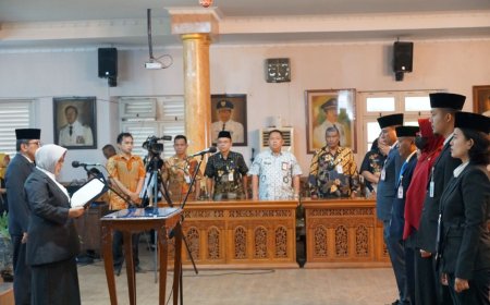 Nomenklatur Berubah, Bupati Purworejo Mengukuhkan 26 Pejabat dari Empat OPD