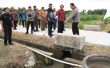 Meresmikan Saluran Irigasi, Kapolri Berharap Desa Garongan Jadi Lumbung Padi