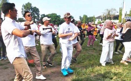 Gerindra Yogyakarta Gebrak Lapangan Minggiran dengan Senam Massal,  Ajak Dukung Program MBG