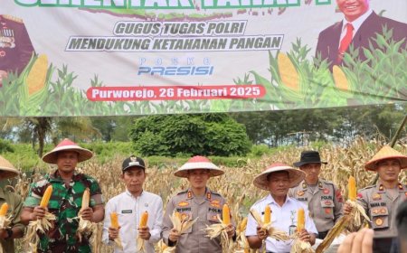 Polres Purworejo Panen Raya Jagung Serentak Tahap 1
