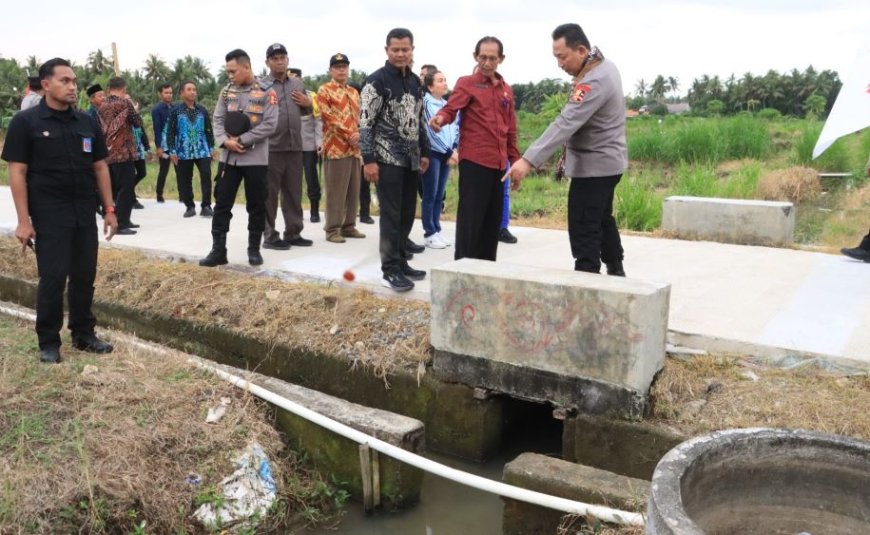 Meresmikan Saluran Irigasi, Kapolri Berharap Desa Garongan Jadi Lumbung Padi