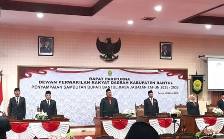 Pidato Perdana di DPRD Bantul, Ini 20 Program Unggulan Bupati Abdul Halim Muslih