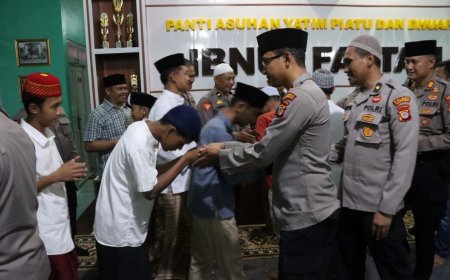 Polres Kulonprogo Buka Puasa Bersama di Panti Asuhan Ibnu Fattah