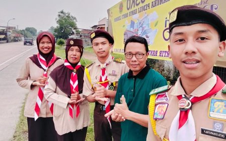 Pramuka  Peduli Purworejo Ikut Jaga Arus Mudik