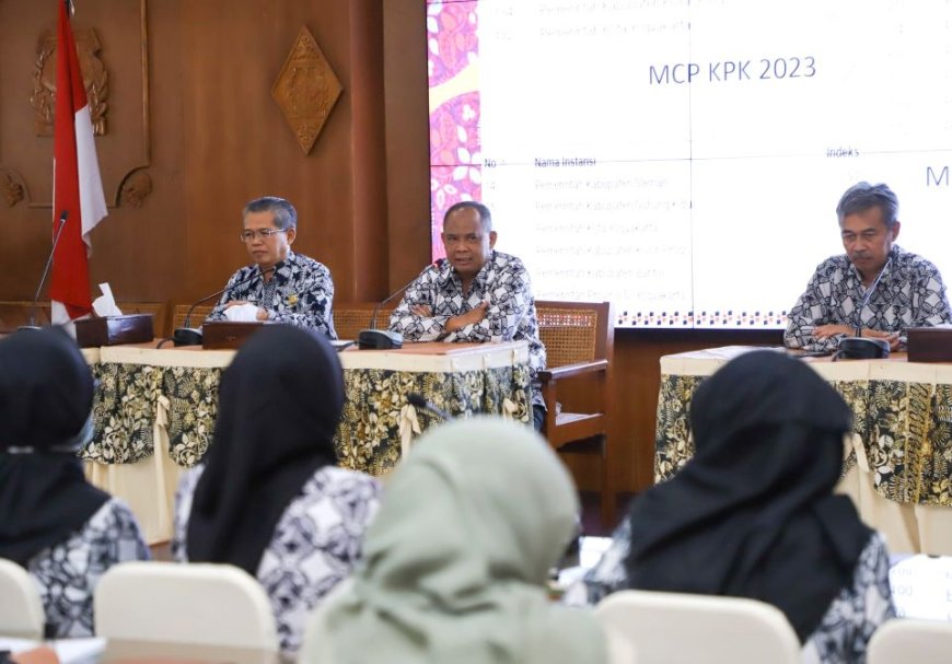 Indeks MCP KPK Sleman Tertinggi di DIY, Bupati Minta OPD Bertanggung Jawab