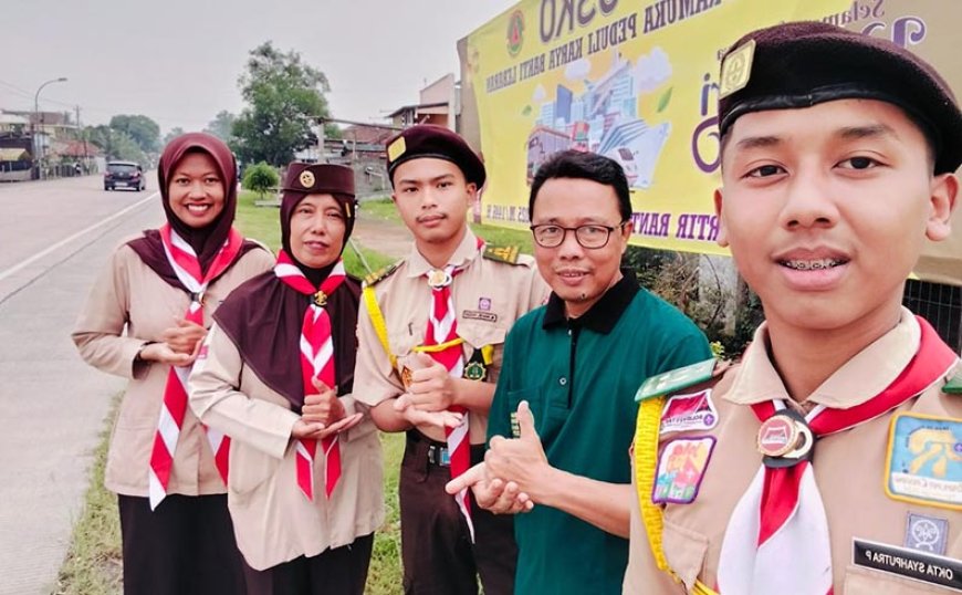 Pramuka  Peduli Purworejo Ikut Jaga Arus Mudik