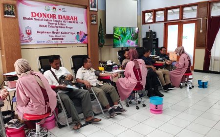 Kejaksaan Negeri Kulonprogo Gelar Aksi Sosial Donor Darah