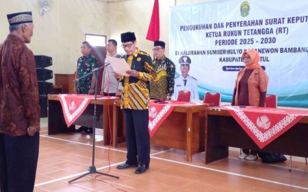 Tertua 75 Tahun, 115 Ketua RT di Sumbermulyo Bantul Dikukuhkan