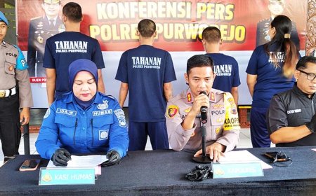 Polres Purworejo Bekuk Komplotan Penagih Hutang Pelaku Kekerasan