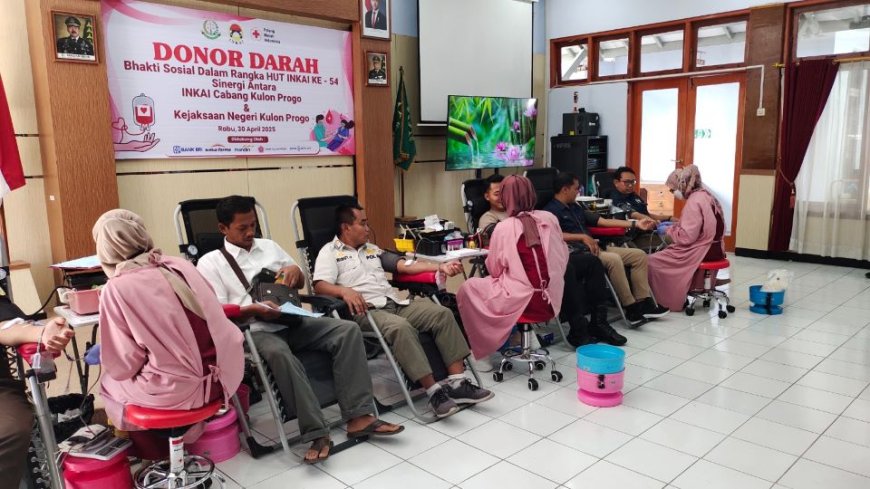 Kejaksaan Negeri Kulonprogo Gelar Aksi Sosial Donor Darah