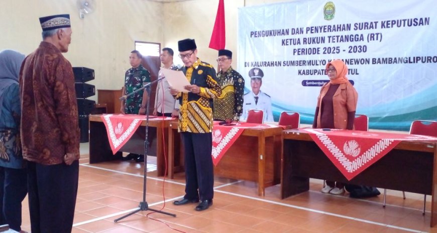 Tertua 75 Tahun, 115 Ketua RT di Sumbermulyo Bantul Dikukuhkan