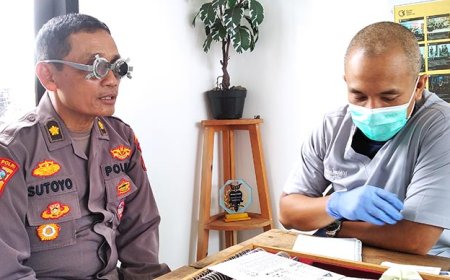 Peduli Kesehatan Mata, Polres Purworejo Gelar Periksa Mata Gratis