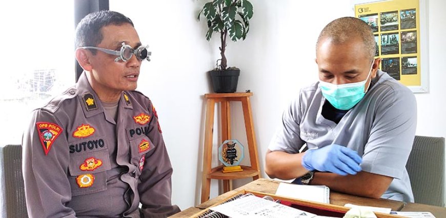 Peduli Kesehatan Mata, Polres Purworejo Gelar Periksa Mata Gratis
