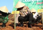 Manfaatkan Lahan Perhutanan Sosial, Polres Kebumen Dukung Tanam Jagung Serentak