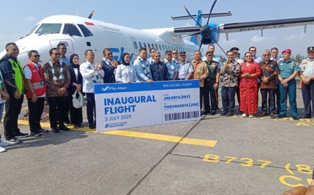 FlyJaya Terbang Perdana Rute Halim-Adisutjipto, Dukung Perluasan Akses Udara