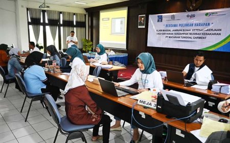 BPJS Ketenagakerjaan Cairkan JHT Rp 9,3 Miliar untuk 356 Mantan Pekerja Pabrik MTG Sleman