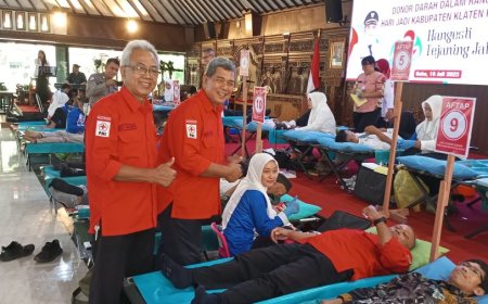PMI Klaten dan Panitia Hari Jadi Kabupaten Klaten Gelar Donor Darah
