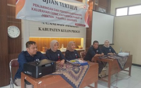 Kalurahan Cerme Kulonprogo Gelar Ujian Tertulis Pamong