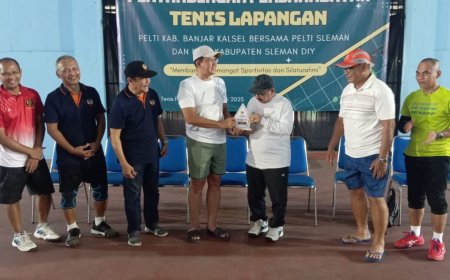 Wabup Sleman Tanding Tenis Lawan Wabup Banjar Kalsel